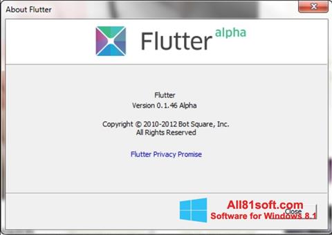 Zrzut ekranu Flutter na Windows 8.1