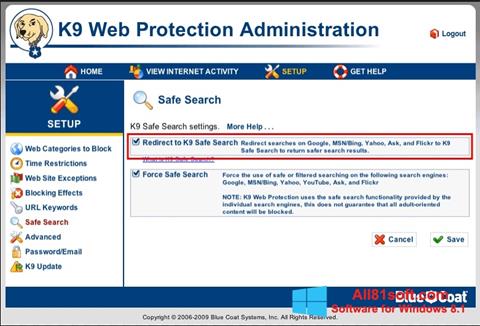 Zrzut ekranu K9 Web Protection na Windows 8.1
