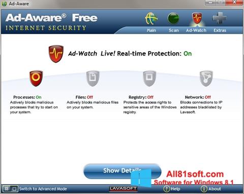 Zrzut ekranu Ad-Aware na Windows 8.1
