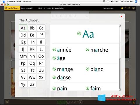 Zrzut ekranu Rosetta Stone na Windows 8.1