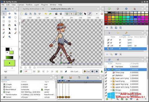 Zrzut ekranu Synfig Studio na Windows 8.1