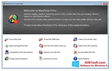 Zrzut ekranu MacDrive na Windows 8.1