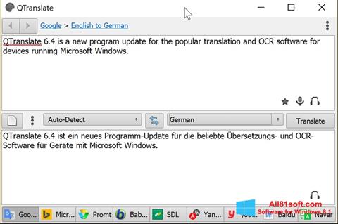 Zrzut ekranu QTranslate na Windows 8.1