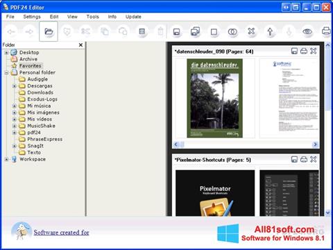 Zrzut ekranu PDF24 Creator na Windows 8.1