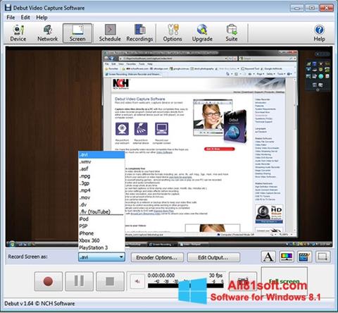 Zrzut ekranu Debut Video Capture na Windows 8.1