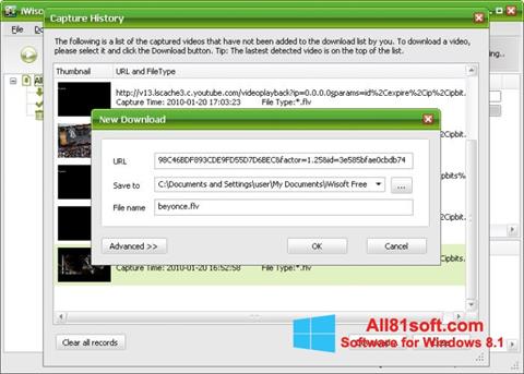Zrzut ekranu Free Video Catcher na Windows 8.1