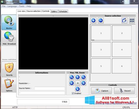 Zrzut ekranu webcamXP na Windows 8.1
