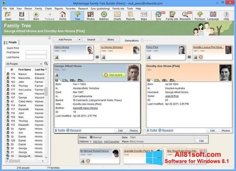 Zrzut ekranu Family Tree Builder na Windows 8.1