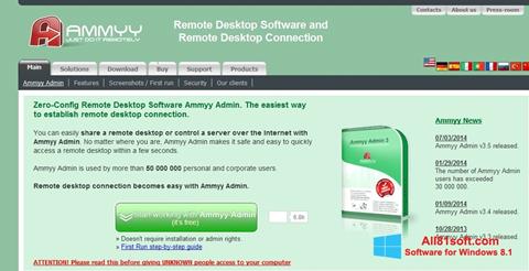 Zrzut ekranu Ammyy Admin na Windows 8.1