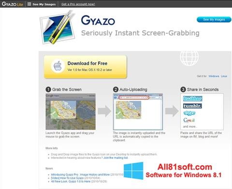 Zrzut ekranu Gyazo na Windows 8.1