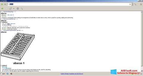 Zrzut ekranu StarDict na Windows 8.1