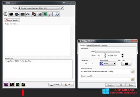 Zrzut ekranu Dxtory na Windows 8.1