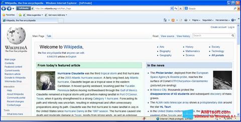 Zrzut ekranu Internet Explorer na Windows 8.1