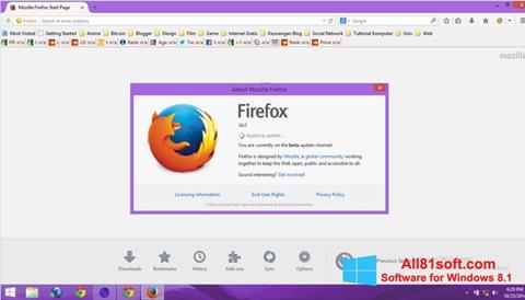 Zrzut ekranu Mozilla Firefox Offline Installer na Windows 8.1