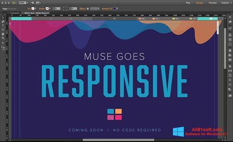 Zrzut ekranu Adobe Muse na Windows 8.1