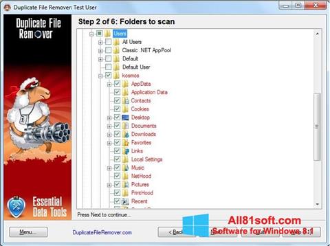 Zrzut ekranu Duplicate File Remover na Windows 8.1