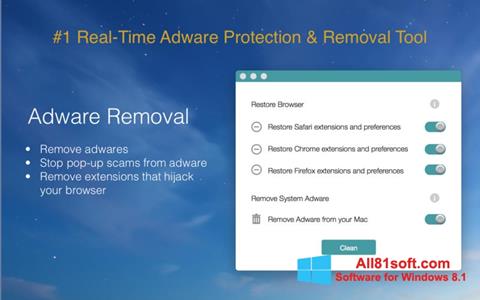 Zrzut ekranu Adware Removal Tool na Windows 8.1