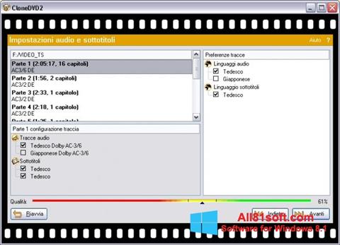 Zrzut ekranu CloneDVD na Windows 8.1