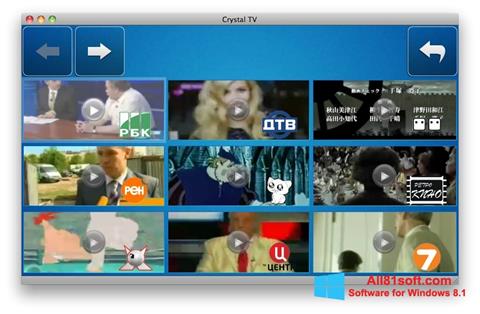 Zrzut ekranu Crystal TV na Windows 8.1
