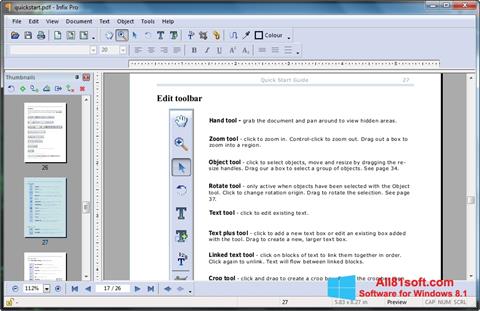 Zrzut ekranu Infix PDF Editor na Windows 8.1