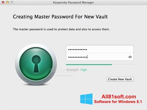 Zrzut ekranu Kaspersky Password Manager na Windows 8.1
