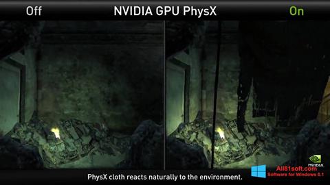 Zrzut ekranu NVIDIA PhysX na Windows 8.1