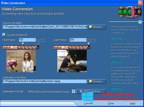 Zrzut ekranu Active WebCam na Windows 8.1
