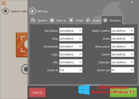 Zrzut ekranu Icecream Screen Recorder na Windows 8.1