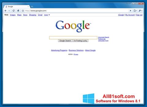 Zrzut ekranu Google Chrome Beta na Windows 8.1