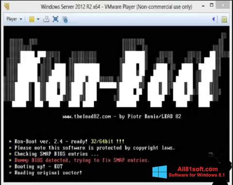 Zrzut ekranu Kon-Boot na Windows 8.1