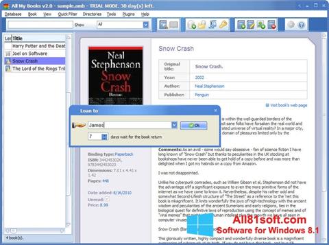 Zrzut ekranu All My Books na Windows 8.1