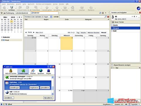 Zrzut ekranu SeaMonkey na Windows 8.1