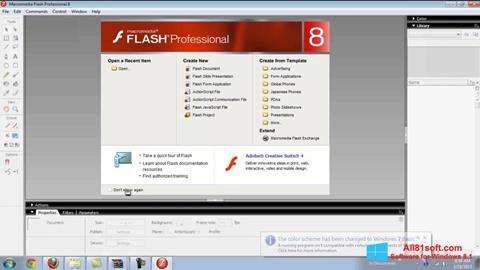 Zrzut ekranu Macromedia Flash Player na Windows 8.1