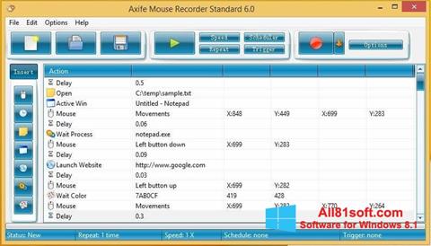 Zrzut ekranu Mouse Recorder na Windows 8.1
