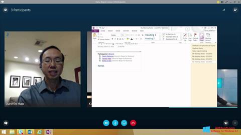 Zrzut ekranu Skype for Business na Windows 8.1