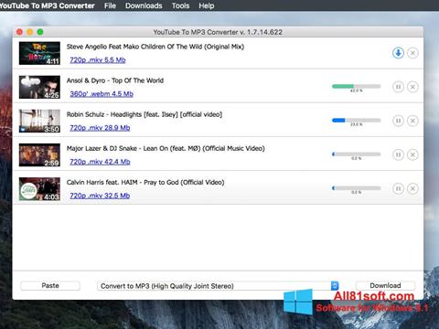 Zrzut ekranu Free YouTube to MP3 Converter na Windows 8.1