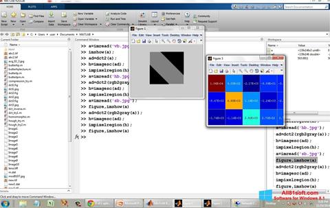 Zrzut ekranu MATLAB na Windows 8.1