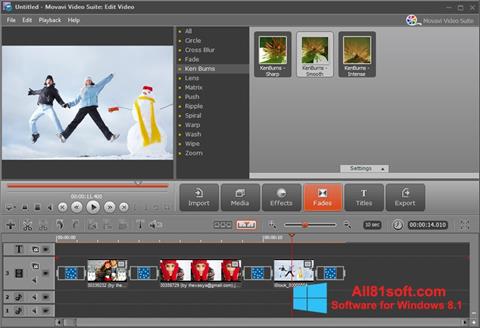 Zrzut ekranu Movavi Video Suite na Windows 8.1