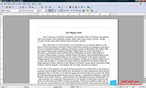 Zrzut ekranu OpenOffice na Windows 8.1