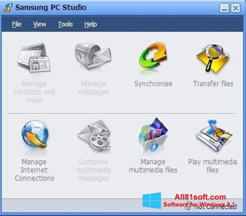 Zrzut ekranu Samsung PC Studio na Windows 8.1