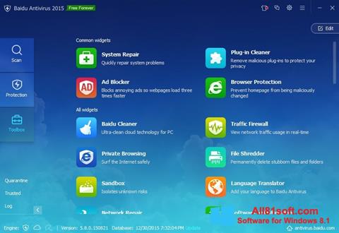 Zrzut ekranu Baidu Antivirus na Windows 8.1