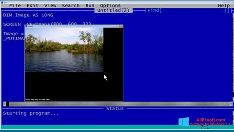 Zrzut ekranu QBasic na Windows 8.1