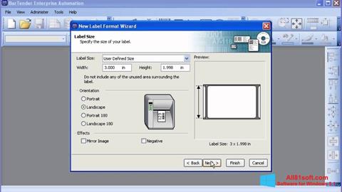 Zrzut ekranu BarTender na Windows 8.1
