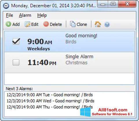 Zrzut ekranu Free Alarm Clock na Windows 8.1