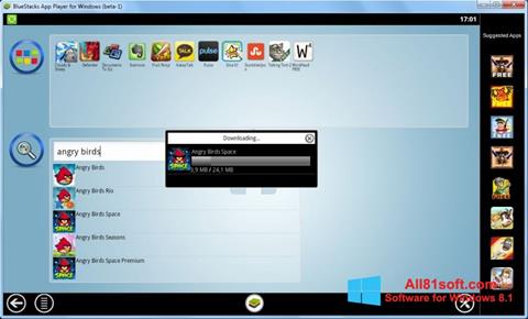 Zrzut ekranu BlueStacks na Windows 8.1
