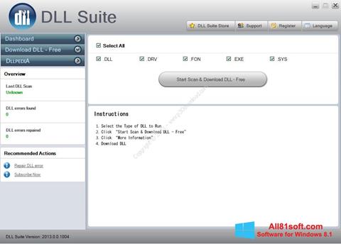 Zrzut ekranu DLL Suite na Windows 8.1