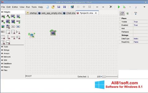 Zrzut ekranu HiAsm na Windows 8.1