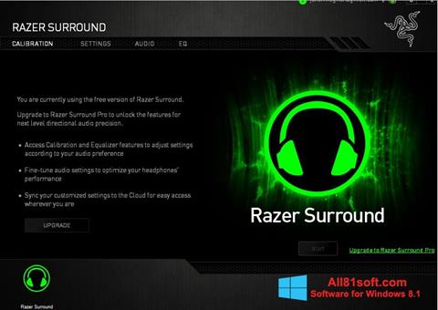 Zrzut ekranu Razer Surround na Windows 8.1