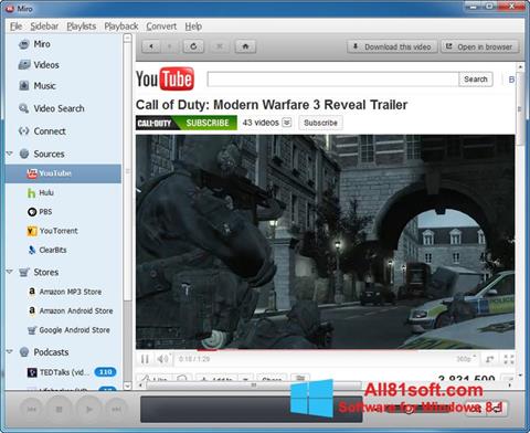 Zrzut ekranu Miro na Windows 8.1