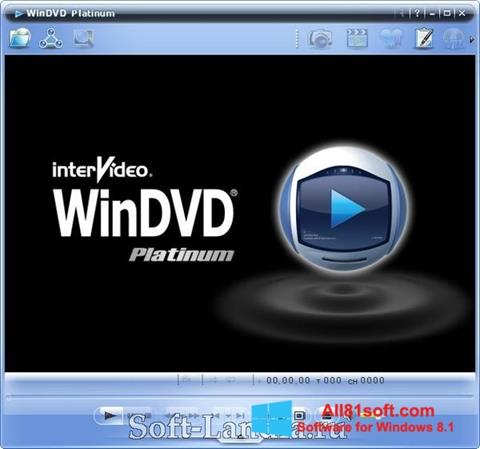 Zrzut ekranu WinDVD na Windows 8.1